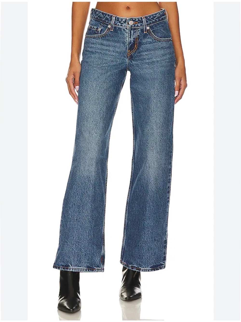 Levi's Women's low waist  Flared Wide-Leg Jeans in Real recognize real